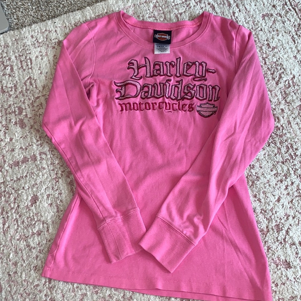 Pink Harley Davison long sleeve